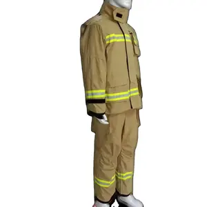 消防厂家直销批发卡其色芳纶防火消防员套装