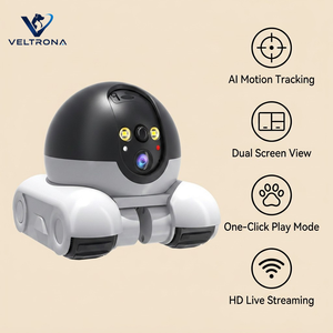 Cámara de Vigilancia para Mascotas con Seguimiento por IA, Robot WiFi Inalámbrico HD, Vigilancia Doméstica, Pantalla Dual, Interacción con un Clic, Cámara Móvil Rover - Product Image 4