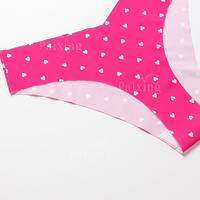 Culottes de yoga en nylon et coton, fines, invisibles, édition limitée pour la Saint-Valentin, taille en V, pour femmes, grandes tailles