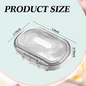 4 Pcs Conteneur pour cravates à cheveux Petit support de <span class=keywords><strong>coton</strong></span>-<span class=keywords><strong>tige</strong></span> de <span class=keywords><strong>voyage</strong></span> portable Distributeur de soie dentaire avec couvercle Boîte en plastique Conteneurs de stockage - Product Image 2