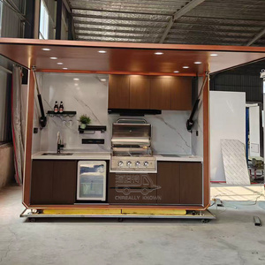 <b>Small</b> Stainless Steel <b>Outdoor</b> Kitchen Cooking Station With Countertop Storage Cabinet - Product Image 2