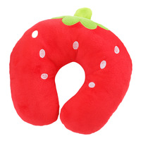 Oreiller de voyage personnalisé pour enfants, oreiller de nuque en forme de U avec motif animal de dessin animé, coussin animal en peluche, cadeau pour enfants