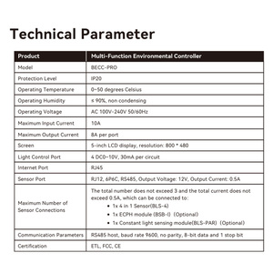 Greenhouse Farming Digital Smart Automatic Environmental <strong>Controller</strong> with Motor and Pump for Vertical Hydroponic NFT <strong>System</strong> - Product Image 3