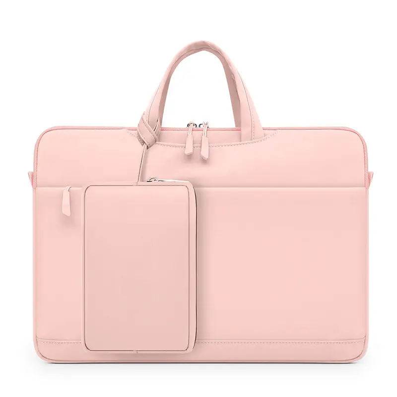 Bolsa feminina para laptop, nova moda feminina para laptop com alça de bagagem e escritório