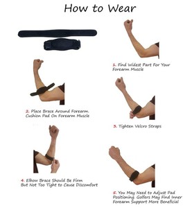 Attelle de soutien de <span class=keywords><strong>traitement</strong></span> de coude de tennis de compression en néoprène pour protecteur de coude - Product Image 6