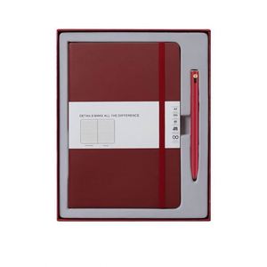 Carnet A5 A6 promotionnel tendance, stylo métallique, logo personnalisé imprimé pour cadeaux d'entreprise, salons professionnels - Product Image 1