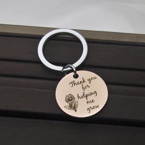 Etichetta con Logo inciso al Laser personalizzato etichetta per gioielli personalizzata Logo personalizzato Charm grazie per aver assistito a crescere portachiavi - Product Image 5