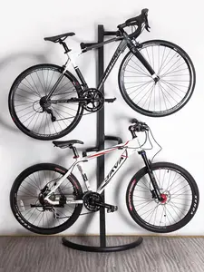 2023 Indoor Steel Hanging Home Bike rack park garage due biciclette Garage Storage Floor Rack