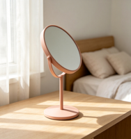 Round Magnifying Desktop Makeup Mirror 360 Degree Standing