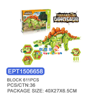 Jouets de construction de dinosaures EPT, ensemble de jouets éducatifs, briques de construction DIY, briques pour enfants