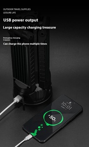 Đèn năng lượng mặt trời di động bằng nhôm, có thể gập lại, tích điện từ tính, pin <span class=keywords><strong>Lithium</strong></span> 12Ah, xoay được, kèm chân máy ba chân có thể kéo dài - Product Image 3