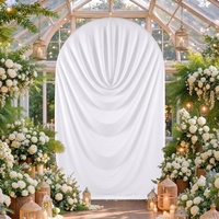 Voilages élégants en spandex pour arche de mariage, tissu extensible doux, rideau de fond de scène pour cérémonie, décoration pour événements de jardin et photographie
