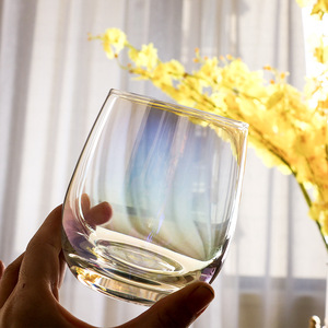 Gobelet à œufs en verre électro-plaqué coloré, gobelet à dessert transparent, résistant à la décoloration, pour les fêtes, gobelet en verre - Product Image 3