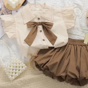 Abbigliamento Boutique per bambine all'ingrosso Set di vestiti dolci estivi per ragazze