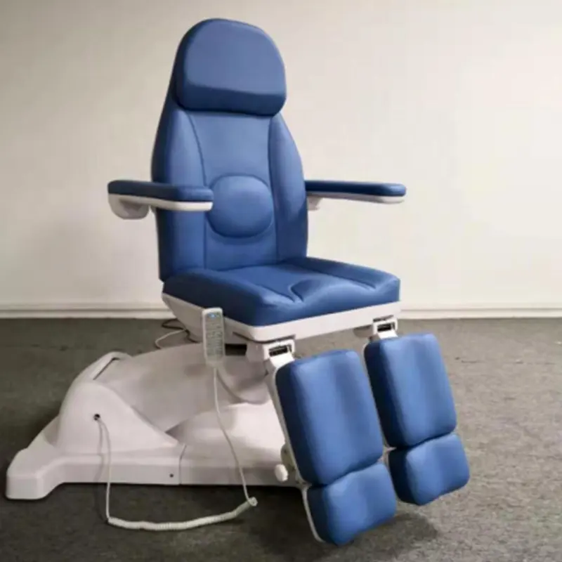 Foshan Great High Quality Spa fisioterapia 3 motori Blue Facial Spa Chair lettino da massaggio per salone di bellezza