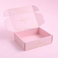 Boîtes d'expédition en carton ondulé personnalisées Kexin, imprimées en rose, pour cosmétiques, chaussures et vêtements, avec logo.