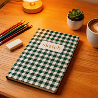 Cuaderno Personalizado A5, Libro de Bocetos, Acuarelas, Tapa Dura, Diseño Floral, Diario de Viaje, Cubierta de Plástico Transparente con Logotipo