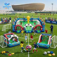 Château gonflable de football sur le thème de la Coupe du Monde 2026 avec toboggan, structure de saut gonflable en PVC de qualité commerciale pour événements