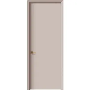 First Class MDF Solid Wood Internal Doors Top Quality Melamine Hotel Door Soundproof House Interior Wooden Doors For Bedroom