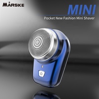 MARSKE Alat Cukur Elektrik Mini Portable USB Tahan Air IPX6 Basah/Kering Isi Ulang Daya untuk Wajah, Waktu Kerja 90 Menit untuk Hotel dan Rumah Tangga