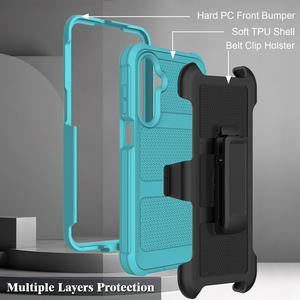 Étui de <span class=keywords><strong>téléphone</strong></span> portable robuste, résistant, résistant aux chocs, protection 360° avec clip de ceinture pour Samsung Galaxy A16 5G - Product Image 2