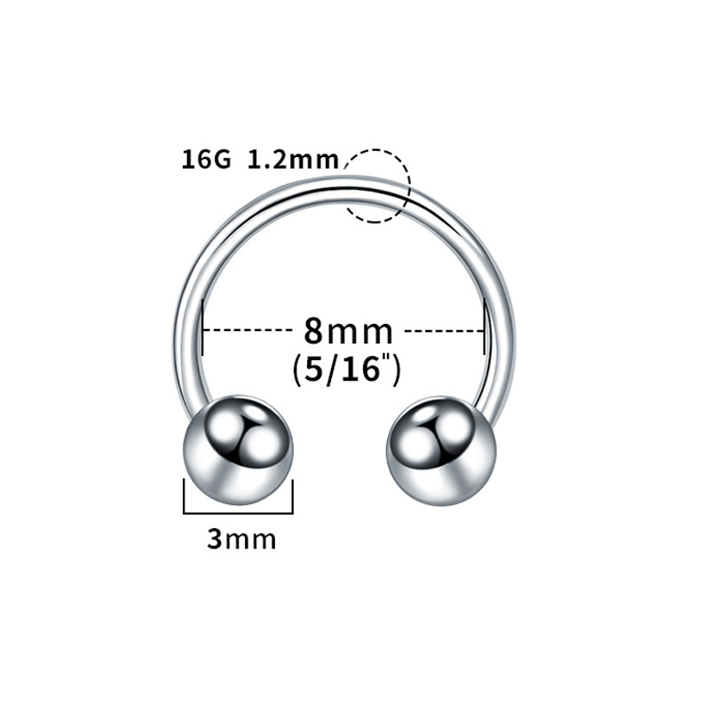 Titanium 1.2*8+3mm beads