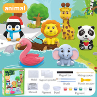 Kinder pädagogische Kunst handwerk Mini Färbung Graffiti Puppe Dinosaurier Einhorn Kreative Gips Malerei Form Zeichnung Kit Spielzeug