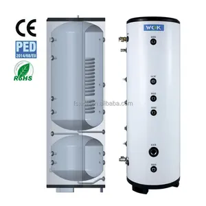 2 in 1 SUS304 sıcak su tankı kazan sistemi ısı değiştirici bobinleri 120L + 330L sıhhi sıcak su depolama odası isıtma tampon tankı