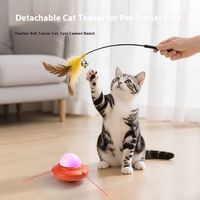 Großhandel Automatisches Katzen-Laserspielzeug |   2-in-1 Intelligenter Interaktiver Feder-Teaser mit Wiederaufladbarem Akku