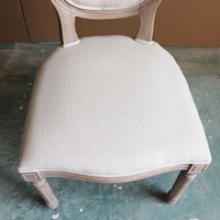 Chaise de salle à manger Louis XVI de Style français de haute qualité dos en rotin cadre en bois massif tissu Durable pour hôtels modernes meubles de maison