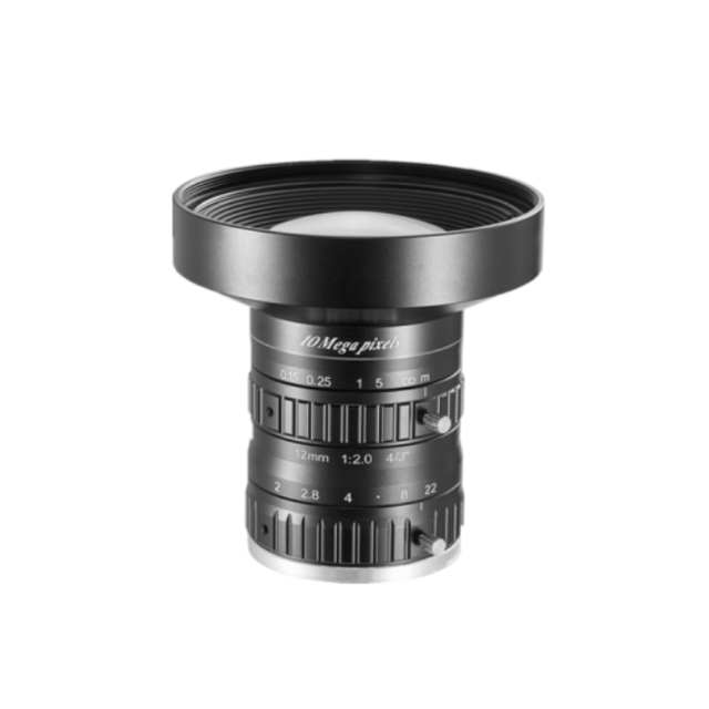 4/3" sensor 12mm focal length F2 C mount industry camera lens 10MP high resolution ITS machine vision Lens