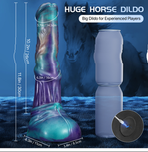 Vibrador Telescópico con Forma de Pene de <span class=keywords><strong>Animal</strong></span>, Control Remoto Inalámbrico, Masajeador Eléctrico Femenino para Adultos, Masturbador - Product Image 5