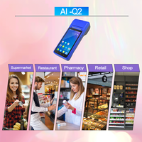 AIXW Android Smart POS Terminal 58mm Impresora térmica 5MP Cámara 1D 2D QR Escáner Conectividad inalámbrica PDA Stock disponible ahora