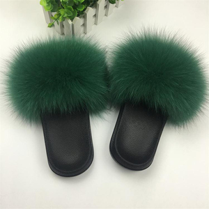 peluche pelo esponjoso sandalias de piel de mujer, <span class=keywords><strong>zapatillas</strong></span> de invierno cálido <span class=keywords><strong>zapatillas</strong></span> para las mujeres calientes - Product Image 3