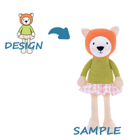 Peluche personnalisée super douce avec broderie et doublure en maille, faible MOQ