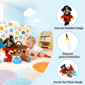 Juguetes de Peluche Montessori de Diseño Personalizado 2026, Serie Pirata para Niños, Productos Adorables con Múltiples Temas, Relleno de Algodón PP y Malla - Product Image 3