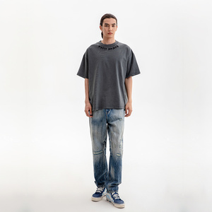 Europa y los Estados Unidos Precio de fábrica Odm Patrón impreso Camiseta de hombre Camiseta de algodón para hombre - Product Image 3