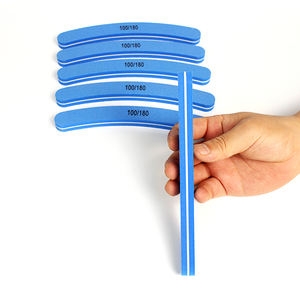 Nail Tool Double Sided Blue Sponge <strong>NailFile</strong> 80 100 150 Grit Nail File for Acrylic Nail - Product Image 3