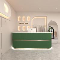 Comptoir de réception moderne personnalisé, comptoir de caisse minimaliste pour salon, boutique de vêtements pour femmes, boutique de beauté