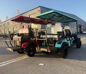 नवीनतम डिजाइन मूल 6-सीटर मिनी हाई चेसिस इलेक्ट्रिक गोल्फ कार्ट लीड एसिड लिथियम बैटरी अनुकूलित गोल्फ क्लब कार्ट - Product Image 6