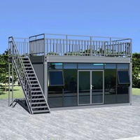 Maison conteneur en acier personnalisable, design préfabriqué pour bureau, école, villa, avec installation pratique et emballage plat