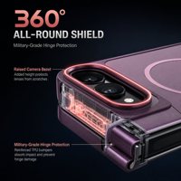 Étui magnétique pour iPhone Duo Hinge, protection intégrale, finition mate, antichoc, coque rigide pour téléphone, compatible anti-rayures, pliable
