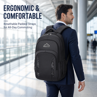 Sac à dos Oxford unisexe décontracté pour affaires, sac pour ordinateur portable 16 pouces, professionnel, léger, résistant à l'eau, en polyester, pour le voyage