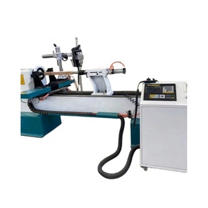 เครื่องกลึงไม้ CNC อัตโนมัติแบบสองแกนหมุน สำหรับงานไม้ขึ้นบันได - Product Image 4