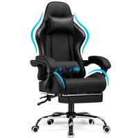 Chaise de jeu de haute qualité au meilleur prix, dossier haut réglable, design moderne, ergonomique, inclinable, appui-tête, soutien lombaire, pivotante avec repose-pieds