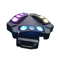 Projecteur de lumière à tête mobile, éclairage de scène Led de couleur RGBW 4 en 1 avec 9 pièces x 10w pour discothèque