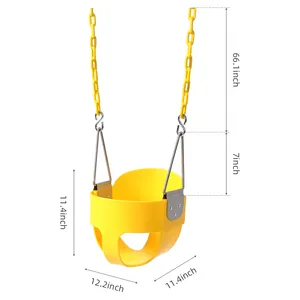 아기 그네 좌석 높은 뒤 가득 차있는 물통 유아 그네 좌석