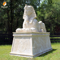 Sculpture décorative de statue de marbre de sphinx antique de conception classique à vendre