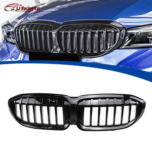 Grille de calandre avant à lamelle unique <span class=keywords><strong>noir</strong></span> brillant pour BMW Série 3 G20 G28 2020-2021, garniture de calandre en maille, cache de protection - Product Image 1