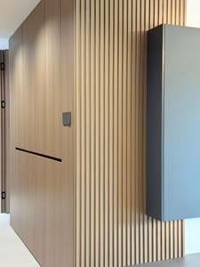 Meuble TV en bois massif sur mesure, design moderne européen, touche américaine, style farmhouse, meuble de salon, armoire de salon - Product Image 4